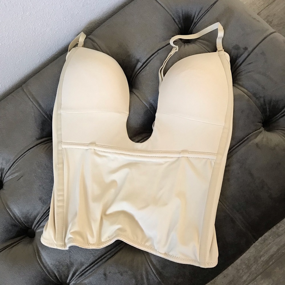 DEEP U LONGLINE BRA - NUDE
